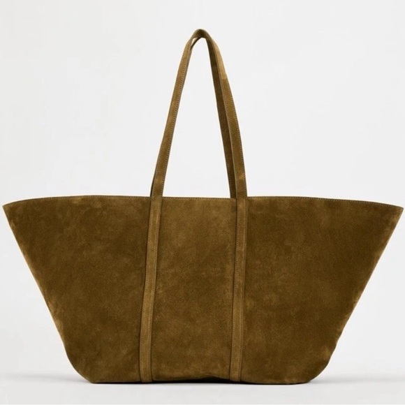 Suede Brand New Zara Bag with Pouch.Premium Collection. 100% cow leather (Suede) - Picture 9 of 16